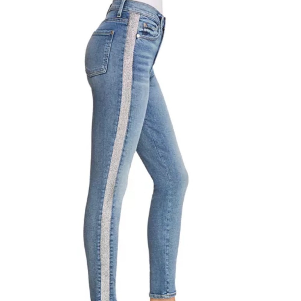7 for all Mankind Luxe Silver Stripe Jean